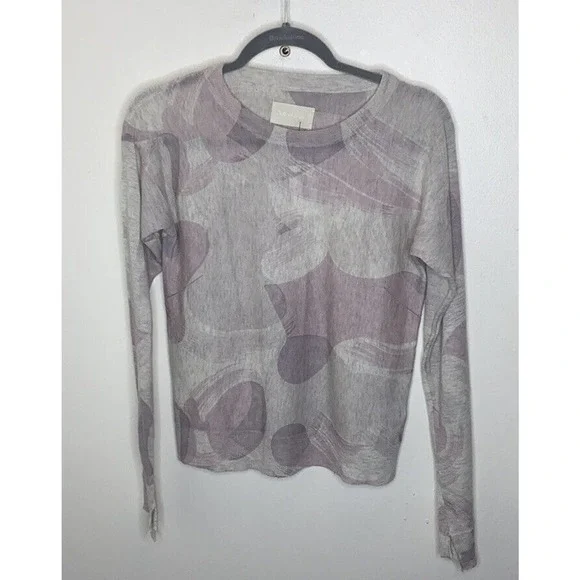 ZADIG & VOLTAIRE 100% Cashmere Sweater Pullover Camouflage Grey Crisp Camou XS - Picture 2 of 8